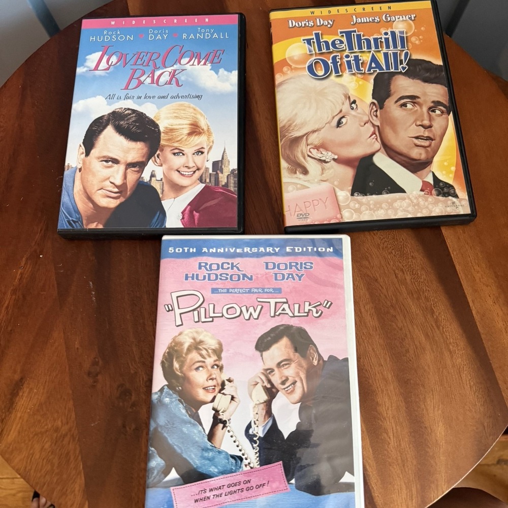 Doris Day Rock Hudson DVD Lot of 3 Pillow Talk Lover Come Back Thrill of It All